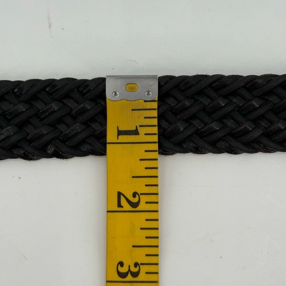 Cremieux Black Braided‎ Leather Belt 40